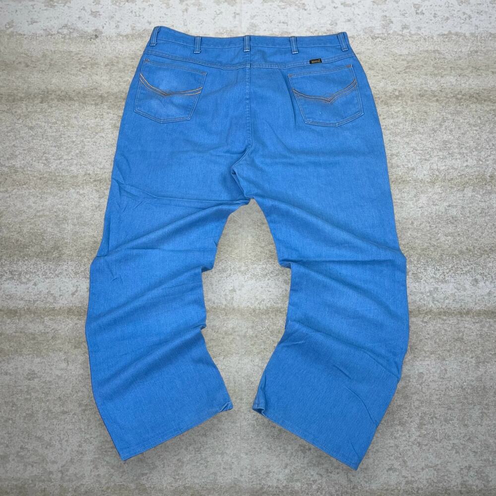 Vintage 80s Maverick Jeans 40x28 Baggy Fit Light Blue Wash Made in USA Denim